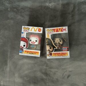 Funko Pop! Birthday Ronald McDonald and Captain Crook Figures